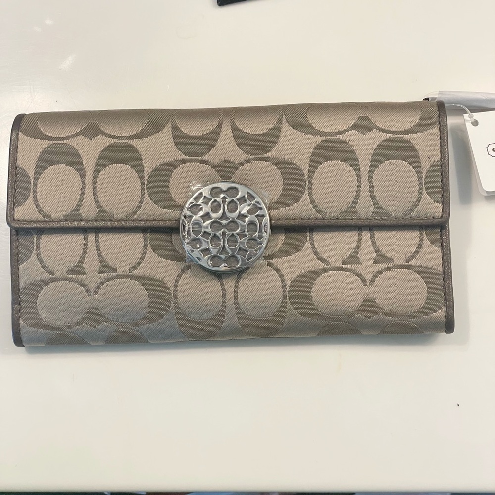 Coach Alexandra Signature Slim Clutch Wallet
